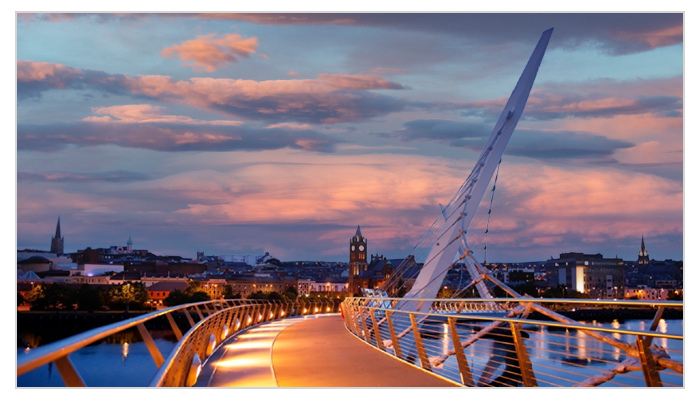 Derry Peace Bridge near the waterfoot hotel